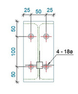 End Plate welded 200x100x12mm
